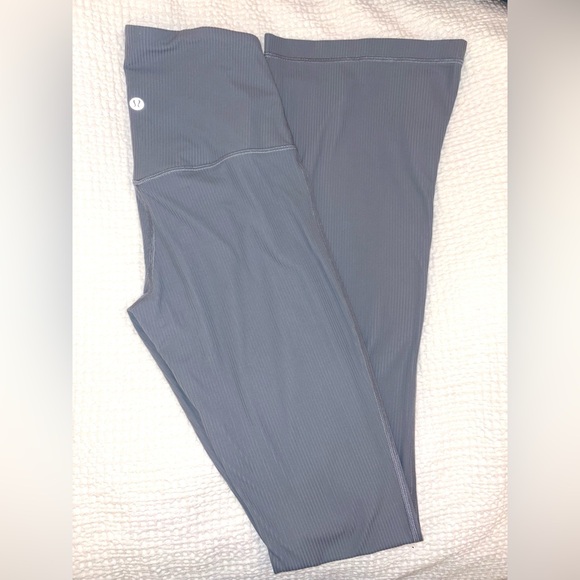 Lululemon Align High-Rise Ribbed Mini-Flare Pants in Belgian Blue - Size 4 - Picture 9 of 12